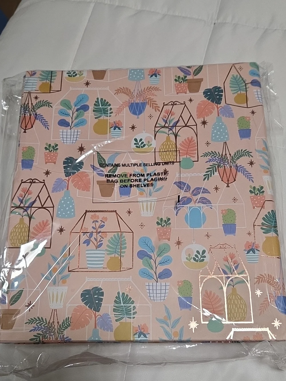 2 Greenroom 1-Inch Floral Recycled Binder - Pink Plant Design